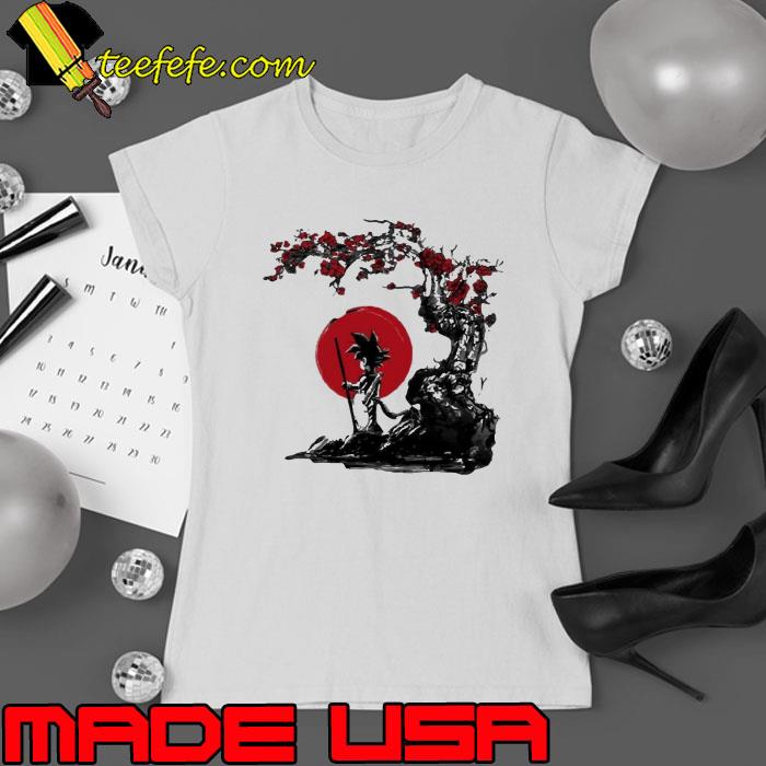 Dragon Ball Cherry Blossom Red Sun Japanese Anime Shirt Ladies tee Dragon Ball Cherry Blossom Red Sun Japanese Anime Shirt Ladies tee