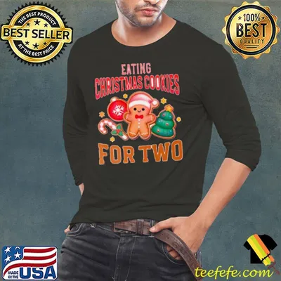 Eating Christmas cookies for two shirt