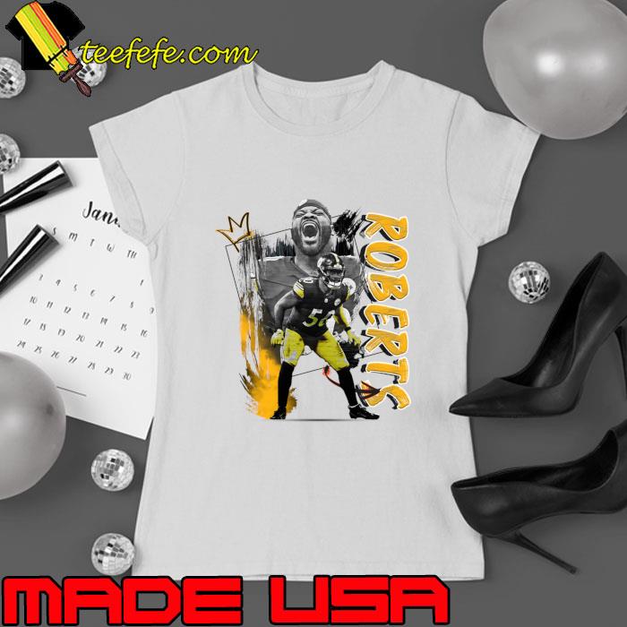 Elandon Roberts American football linebacker for the Pittsburgh Steelers NFL T-Shirt Ladies tee Elandon Roberts American football linebacker for the Pittsburgh Steelers NFL T-Shirt Ladies tee
