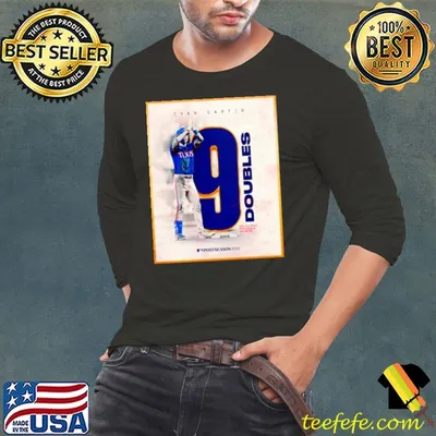 Evan Carter 9 Rangers Doubles 2023 Postseason shirt