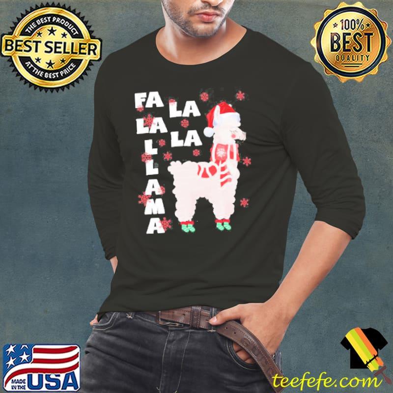 Fa La La La Llama Cute Llama Funny Christmas Shirt Long Sleeve Tee Fa La La La Llama Cute Llama Funny Christmas Shirt Long Sleeve Tee