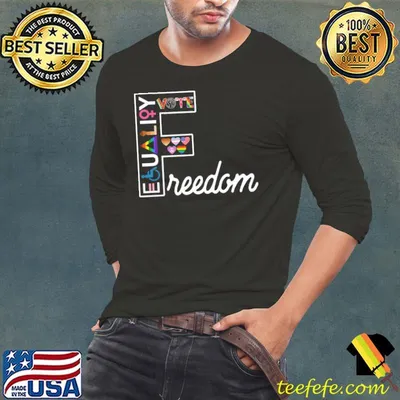 Freedom vote equality lgbt hearts shirt