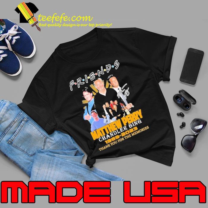 Friends Matthew Perry Chandler Bing 1969 – 2023 Thank You For The Memories Shirt Unisex Friends Matthew Perry Chandler Bing 1969 – 2023 Thank You For The Memories Shirt Unisex