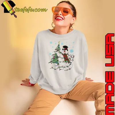 Frosty the snowman Christmas tree shirt