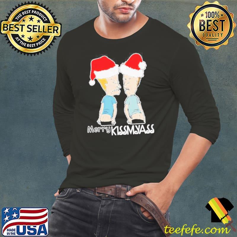 Funny Beavis and Butt-Head Merry Kissmyass Christmas Shirt Long Sleeve Tee Funny Beavis and Butt-Head Merry Kissmyass Christmas Shirt Long Sleeve Tee
