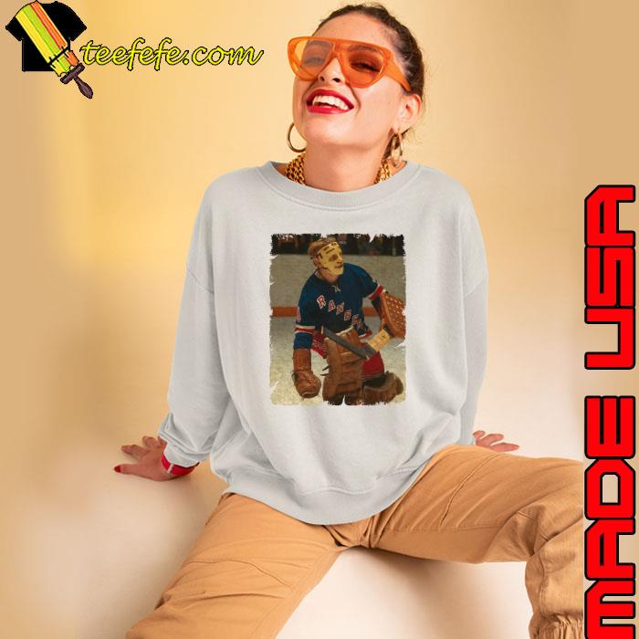 Gilles Villemure Canadian former professional ice hockey goaltender 1974 in New York Rangers T-Shirt