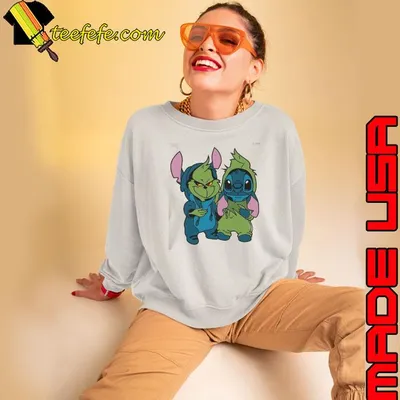 Grinch and Stitch Christmas Shirt