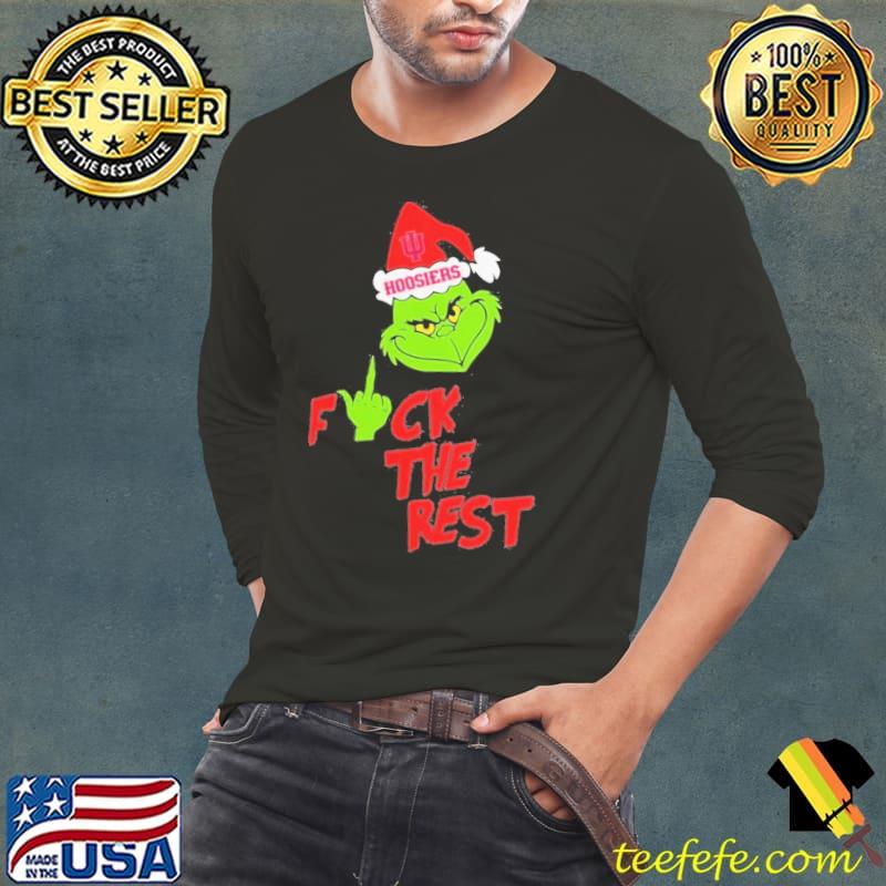 Grinch Hat Santa Indiana Hoosiers Fuck The Rest Christmas Shirt Long Sleeve Tee Grinch Hat Santa Indiana Hoosiers Fuck The Rest Christmas Shirt Long Sleeve Tee