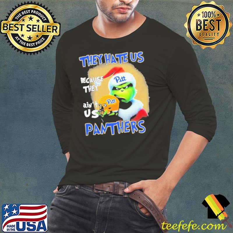 Grinch Hat Santa They Hate Us Because Ain’t Us Pittsburgh Panthers Helmet Christmas Shirt Long Sleeve Tee Grinch Hat Santa They Hate Us Because Ain’t Us Pittsburgh Panthers Helmet Christmas Shirt Long Sleeve Tee