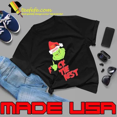 Grinch Hat Santa Washington Commanders Fuck The Rest Christmas Shirt