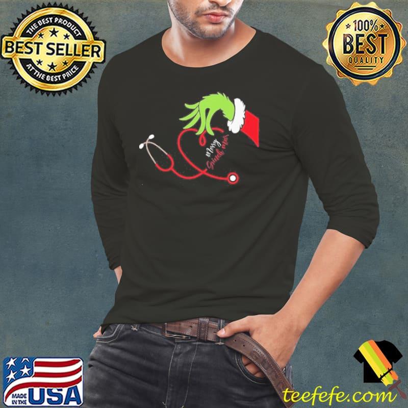 Grinch Nurse Shirt Long Sleeve Tee Grinch Nurse Shirt Long Sleeve Tee