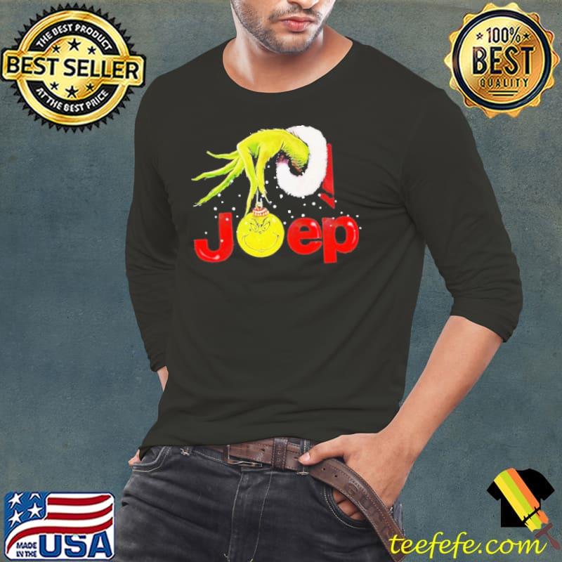 Grinch Santa Hug Ball Grinch Glossy Jeep Merry Christmas Shirt Long Sleeve Tee Grinch Santa Hug Ball Grinch Glossy Jeep Merry Christmas Shirt Long Sleeve Tee