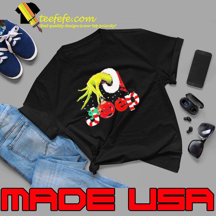 Grinch Santa Hug Ball Red Glossy Candy Jeep Merry Christmas Shirt Grinch Santa Hug Ball Red Glossy Candy Jeep Merry Christmas Shirt