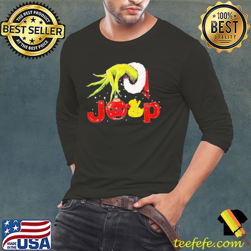 Grinch Santa Hug Ball Red Glossy Duck Jeep Merry Christmas Shirt Long Sleeve Tee Grinch Santa Hug Ball Red Glossy Duck Jeep Merry Christmas Shirt Long Sleeve Tee