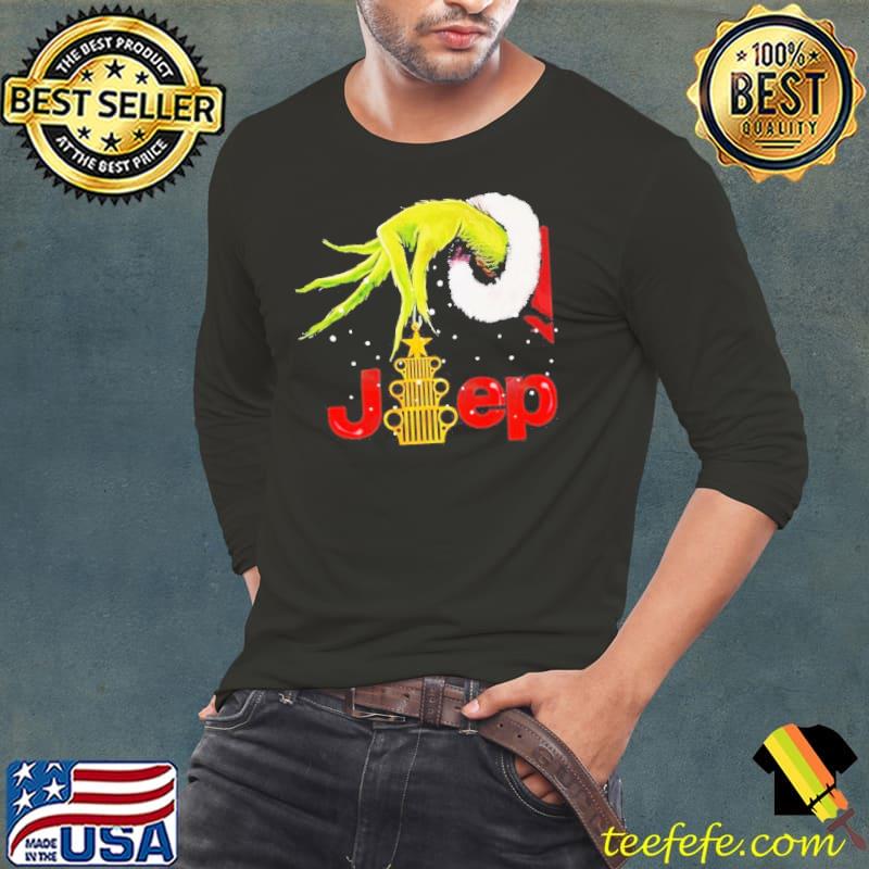 Grinch Santa Hug Pine Tree Hook Jeep Merry Christmas Shirt Long Sleeve Tee Grinch Santa Hug Pine Tree Hook Jeep Merry Christmas Shirt Long Sleeve Tee