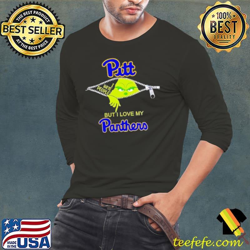 Grinch Zipper I Hate People But I Love My Pitt Panthers s Long Sleeve Tee Grinch Zipper I Hate People But I Love My Pitt Panthers s Long Sleeve Tee