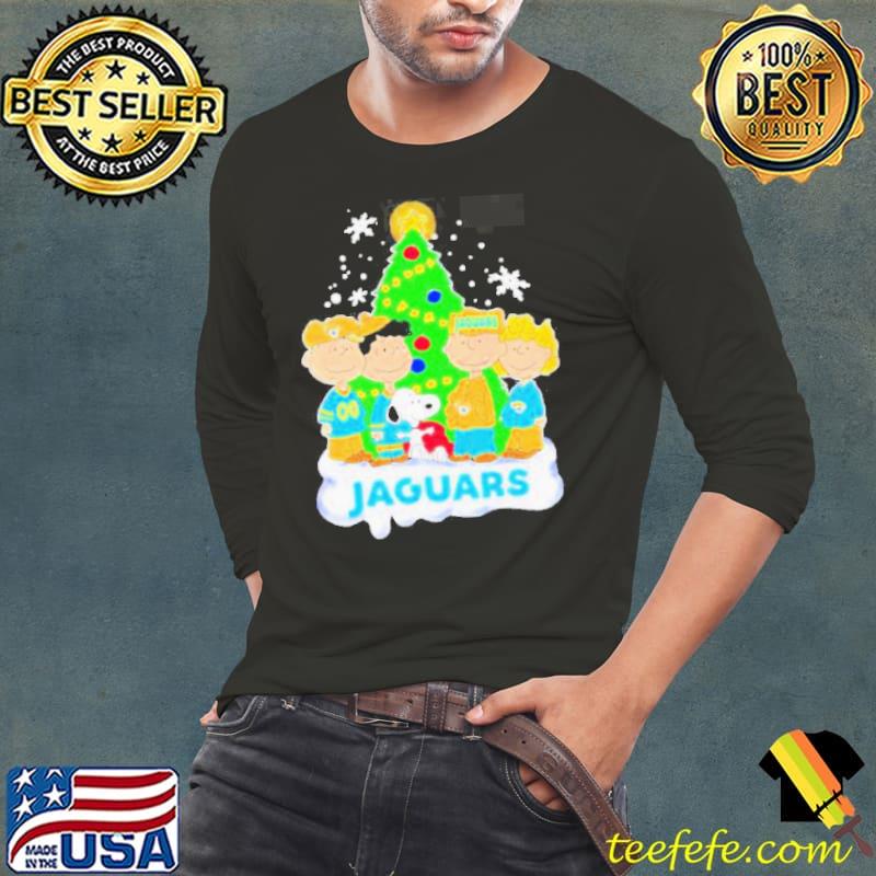 Happy Merry Christmas Peanuts Christmas tree Jacksonville Jaguars football 2023 s Long Sleeve Tee Happy Merry Christmas Peanuts Christmas tree Jacksonville Jaguars football 2023 s Long Sleeve Tee