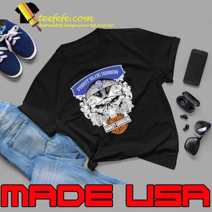 Harley Davidson Pabst Blue Ribbon Shirt Unisex Harley Davidson Pabst Blue Ribbon Shirt Unisex