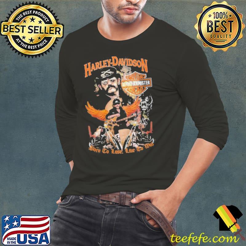 Harley Davidson Temmy Kilmister Born To Lose Shirt Long Sleeve Tee Harley Davidson Temmy Kilmister Born To Lose Shirt Long Sleeve Tee