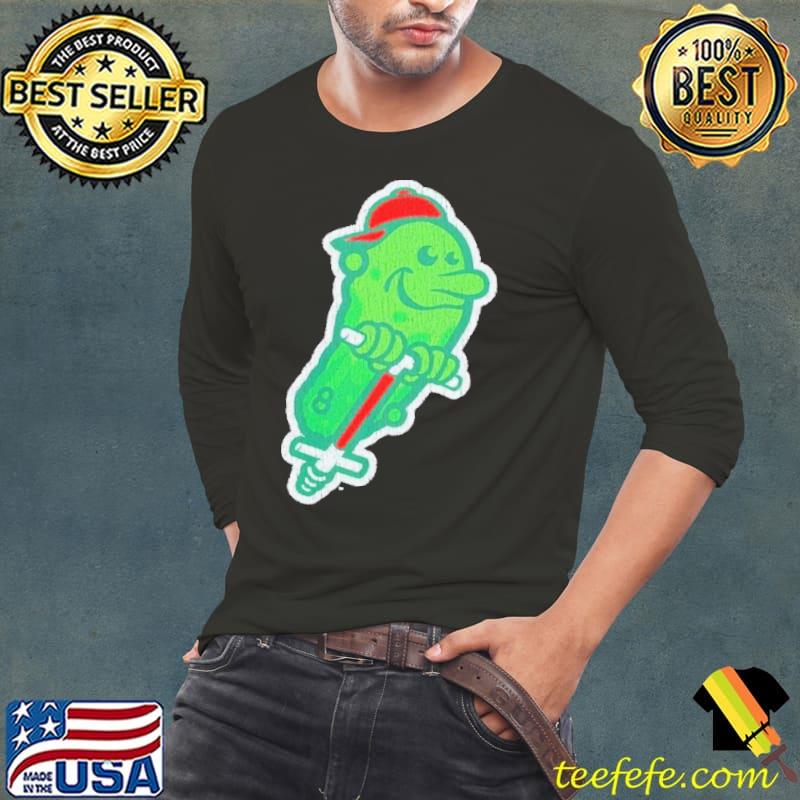 Hartford Yard Goats Adult Bouncing Pickles Primary Logo s Long Sleeve Tee Hartford Yard Goats Adult Bouncing Pickles Primary Logo s Long Sleeve Tee