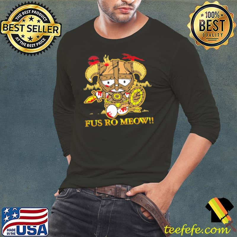 Hello Kitty Fus Ro Meow Shirt Long Sleeve Tee Hello Kitty Fus Ro Meow Shirt Long Sleeve Tee