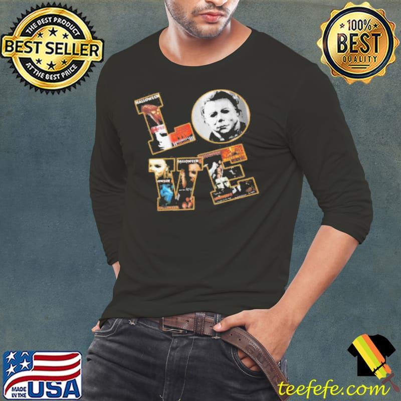 Horror Michael Myers Love Halloween Shirt Long Sleeve Tee Horror Michael Myers Love Halloween Shirt Long Sleeve Tee