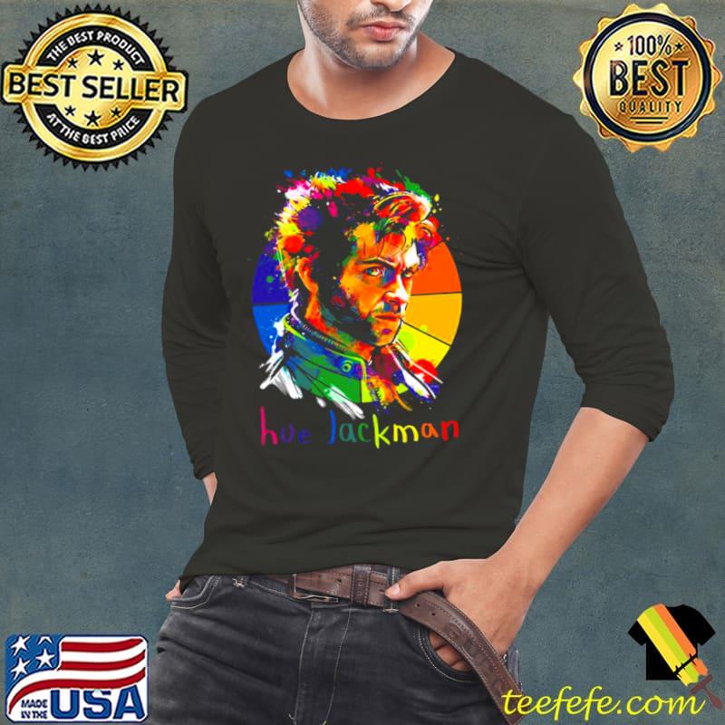 Hue Jackman Colorful Portrait Logan X Men s Long Sleeve Tee Hue Jackman Colorful Portrait Logan X Men s Long Sleeve Tee