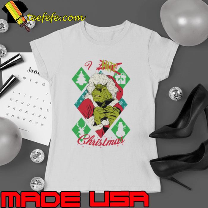 I Hate Xmas Vintage Christmas Grinch s Ladies tee I Hate Xmas Vintage Christmas Grinch s Ladies tee