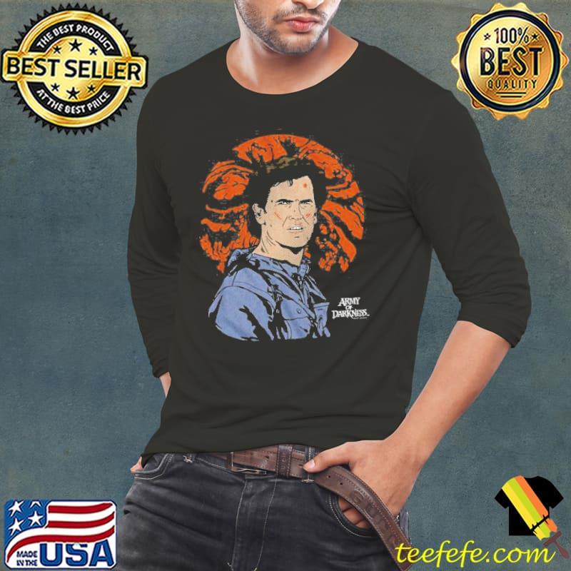 Illustrated Ash Williams Shirt Long Sleeve Tee Illustrated Ash Williams Shirt Long Sleeve Tee