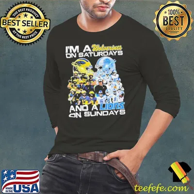 Im A Michigan Wolverines On Saturdays Detroit Lions On Sundays Shirt
