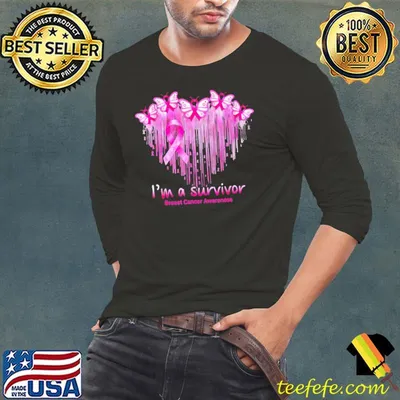I'm A Survivor Breast Cancer Awareness Heart Watercolor shirt