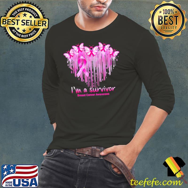 I'm A Survivor Breast Cancer Awareness Heart Watercolor shirt