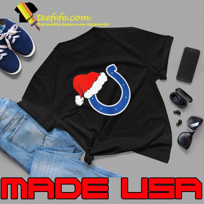 Indianapolis Colts logo Santa Hat Christmas 2023 Shirt Unisex Indianapolis Colts logo Santa Hat Christmas 2023 Shirt Unisex