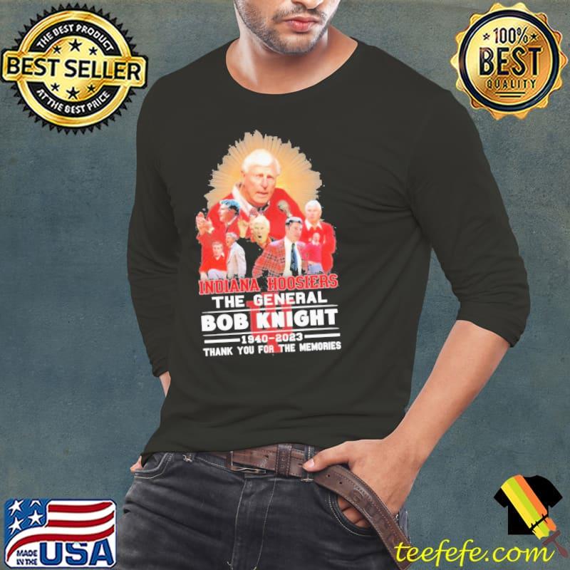 Indiand Hooiers the general Bob Knight 1940-2023 thank you for the memories s Long Sleeve Tee Indiand Hooiers the general Bob Knight 1940-2023 thank you for the memories s Long Sleeve Tee