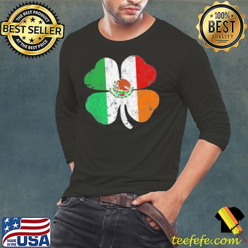 Irish Mexican Flag Mexico Ireland St Patricks Day Shirt Long Sleeve Tee Irish Mexican Flag Mexico Ireland St Patricks Day Shirt Long Sleeve Tee