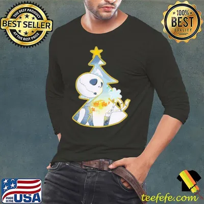 Jack Skellington Pine Tree Christmas Shirt