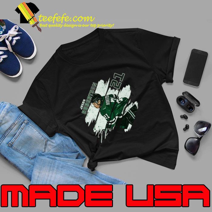 Jason Robertson Signature American professional ice hockey left winger Dallas Stripes T-Shirt Unisex Jason Robertson Signature American professional ice hockey left winger Dallas Stripes T-Shirt Unisex