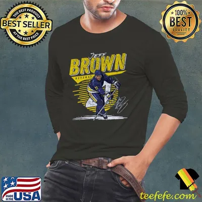 Jeff Brown St. Louis Comet Player Ice Hockey Signature T-Shirt