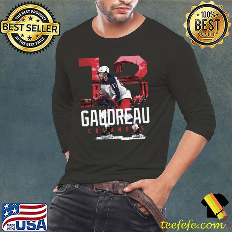 Johnny Gaudreau Columbus Landmark professional ice hockey T-Shirt Long Sleeve Tee Johnny Gaudreau Columbus Landmark professional ice hockey T-Shirt Long Sleeve Tee
