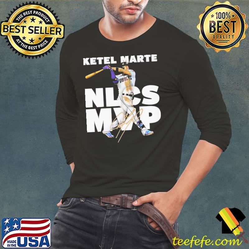 Ketel marte nlcs mvp signature Dominican professional baseball second baseman shirt
