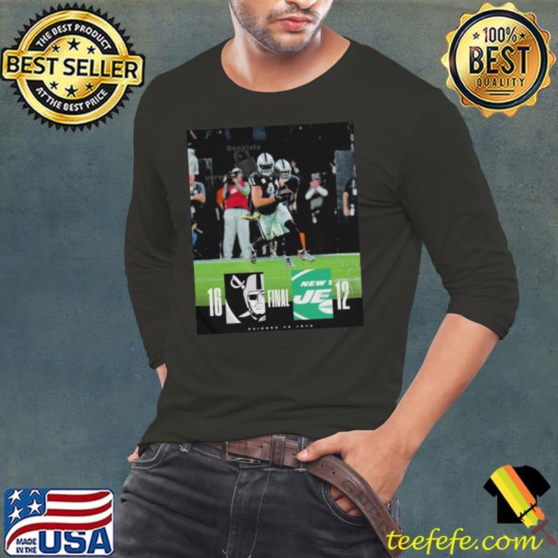 Las Vegas Raiders Wins 16 12 New York Jets NFL 2023 Game Final Score Shirt Long Sleeve Tee Las Vegas Raiders Wins 16 12 New York Jets NFL 2023 Game Final Score Shirt Long Sleeve Tee