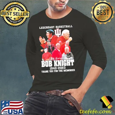 Legendary Basketball Bob Knight Indiana Hoosiers 1940-2023 Thank You For The Memories Signature Shirt