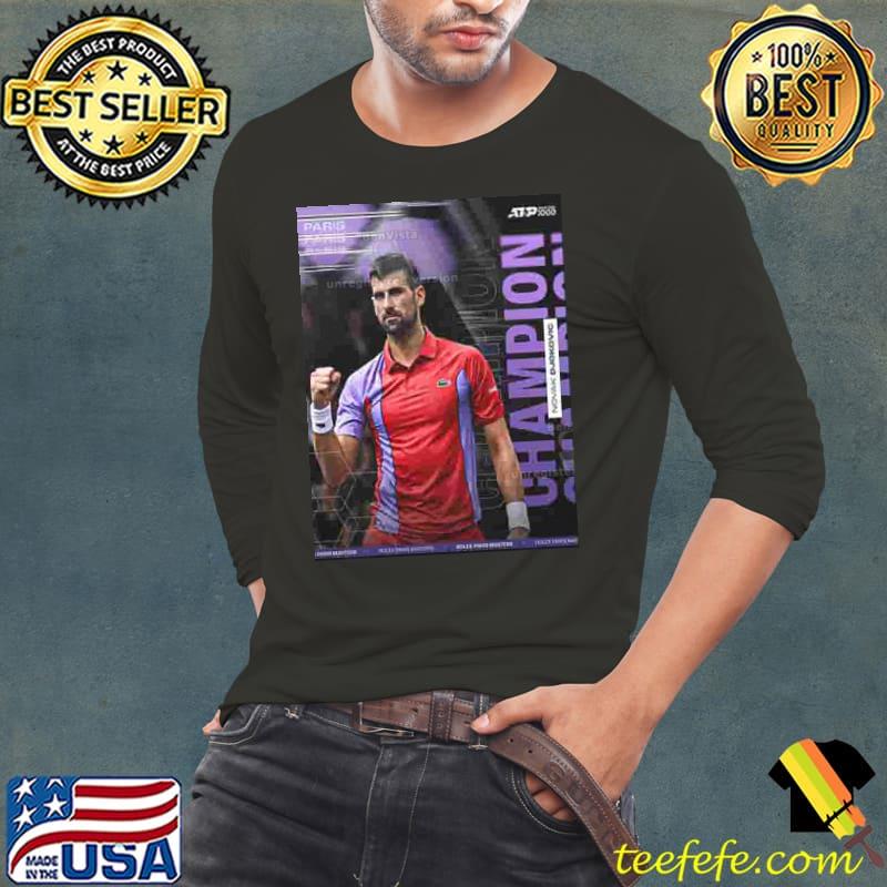 Magnificent Novak Djokovic Defeats Dimitrov A Record Extending Seventh Rolex Paris Masters Title ATP Masters 1000 Shirt Long Sleeve Tee Magnificent Novak Djokovic Defeats Dimitrov A Record Extending Seventh Rolex Paris Masters Title ATP Masters 1000 Shirt Long Sleeve Tee