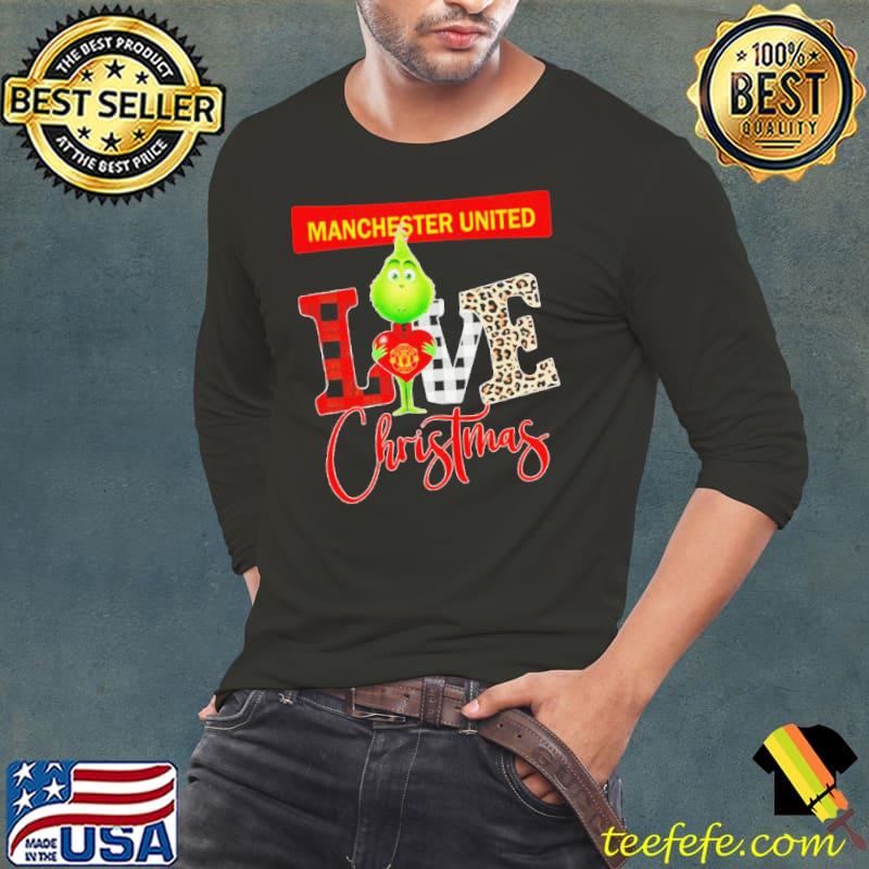 Manchester United Grinch love Christmas s Long Sleeve Tee Manchester United Grinch love Christmas s Long Sleeve Tee