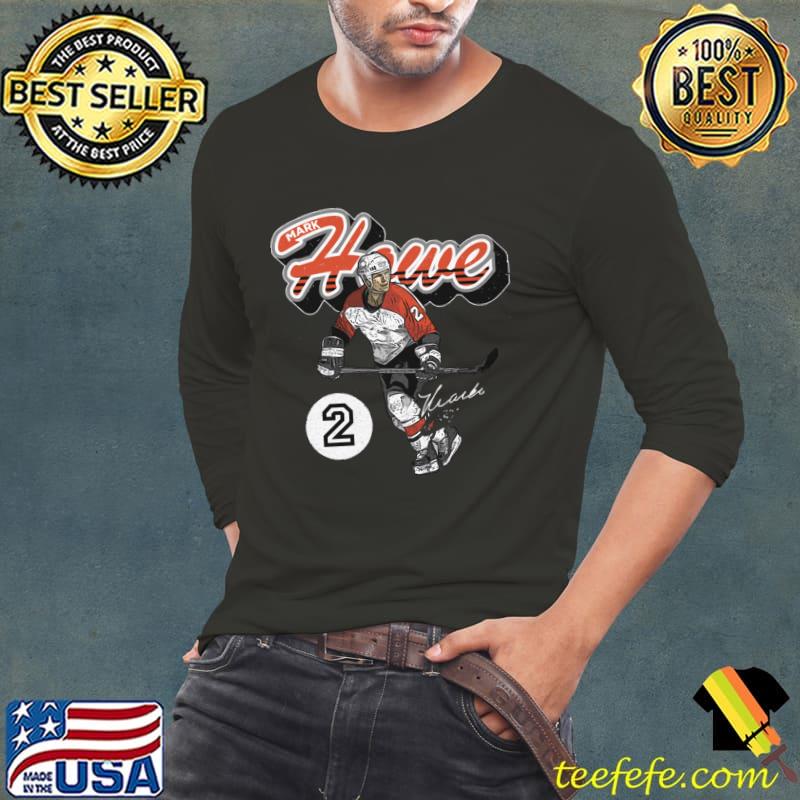 Mark Howe Philadelphia Retro Script Signature Ice Hockey T-Shirt Long Sleeve Tee Mark Howe Philadelphia Retro Script Signature Ice Hockey T-Shirt Long Sleeve Tee