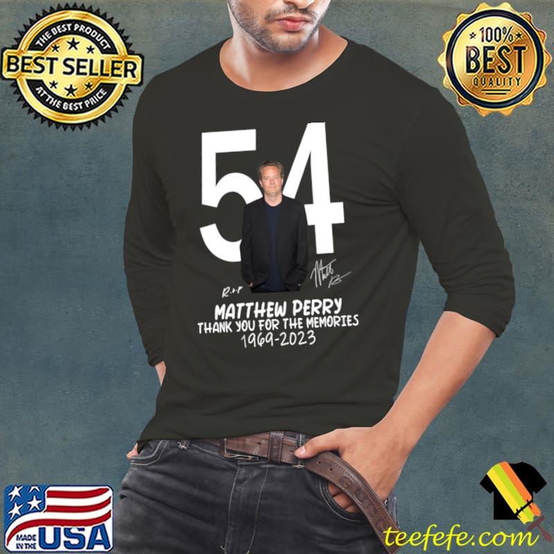 Matthew perry thank you for the memories 54 signature 1969 2023 T-Shirt Matthew perry thank you for the memories 54 signature 1969 2023 T-Shirt