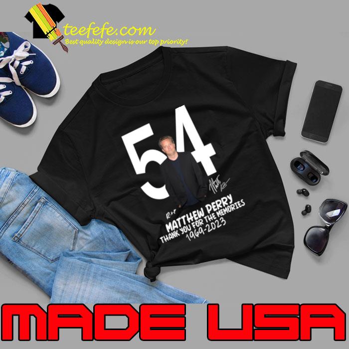 Matthew perry thank you for the memories 54 signature 1969 2023 T-Shirt Unisex Matthew perry thank you for the memories 54 signature 1969 2023 T-Shirt Unisex