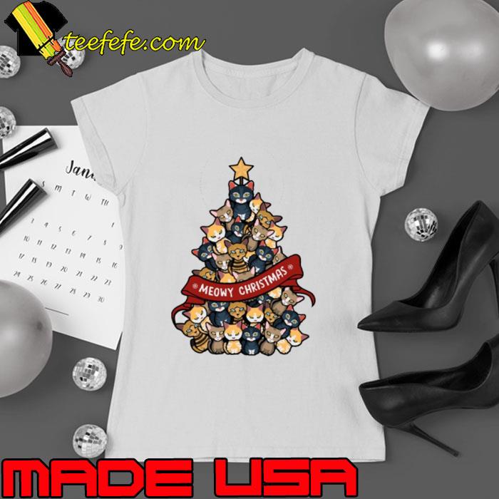 Meowy Christmas Cat Xmas Kitten s Ladies tee Meowy Christmas Cat Xmas Kitten s Ladies tee