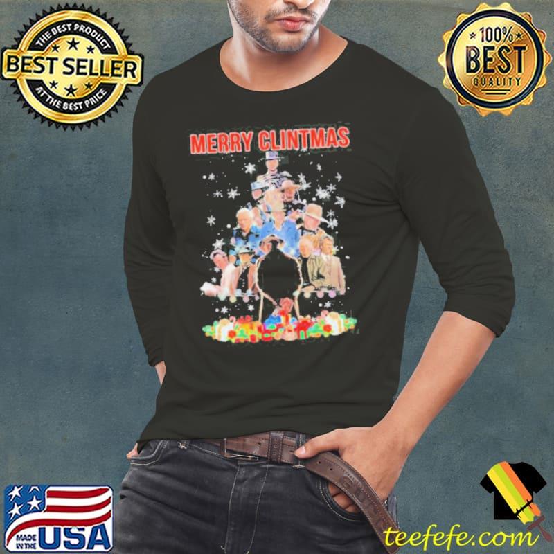 Merry Clintmas Clint Eastwood Tree Christmas Shirt