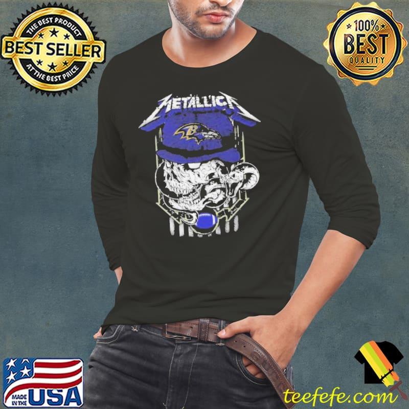 Metallica Skull Snake Baltimore Ravens USA Shirt Long Sleeve Tee Metallica Skull Snake Baltimore Ravens USA Shirt Long Sleeve Tee